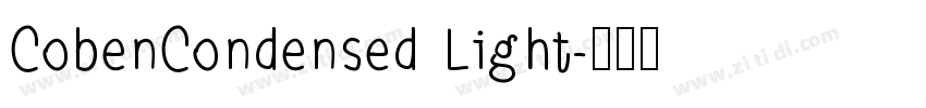 CobenCondensed Light字体转换